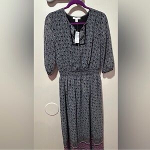 Boho Black and Purple Women's Dress